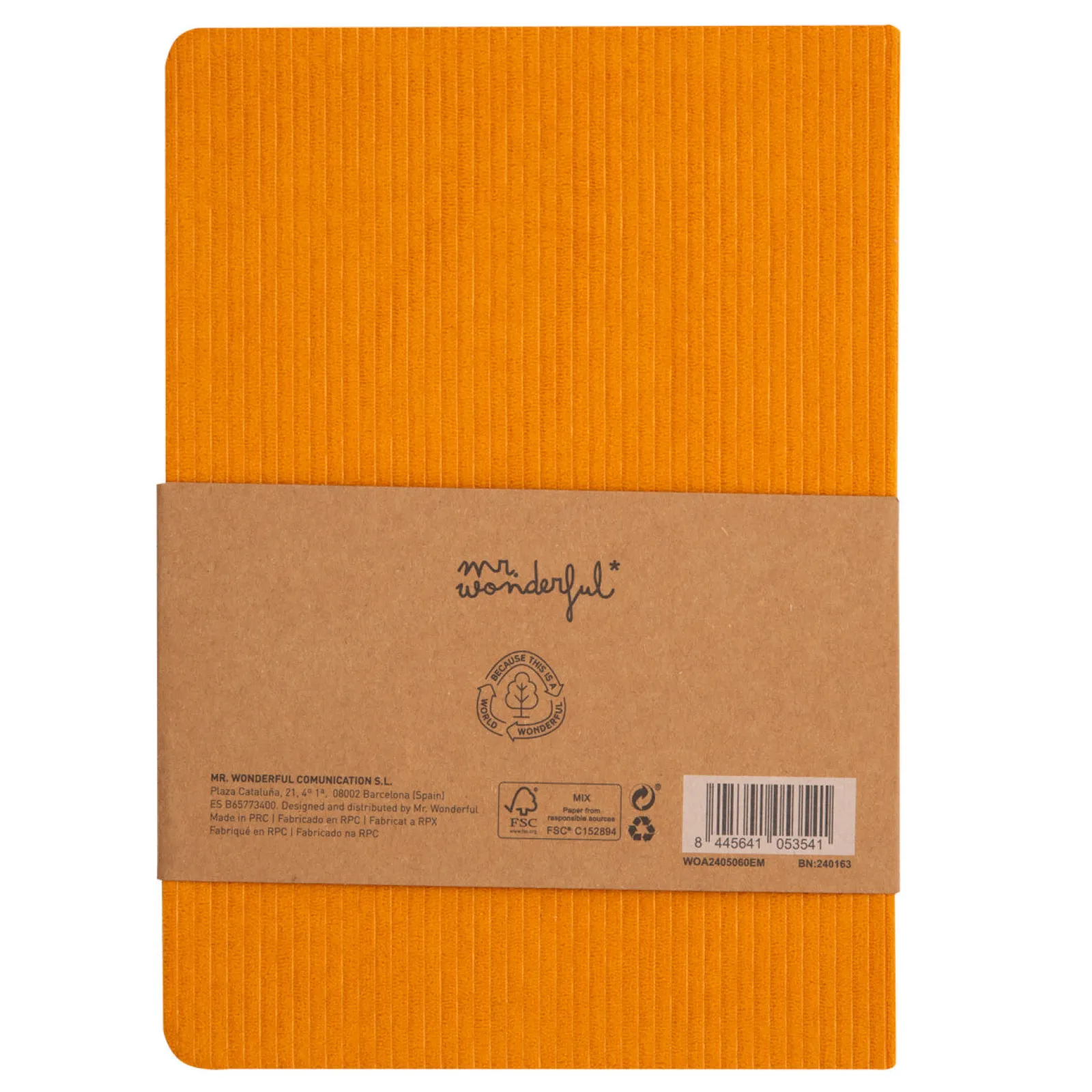 Mr. Wonderful Caderno A5 - Mustard In The Middle