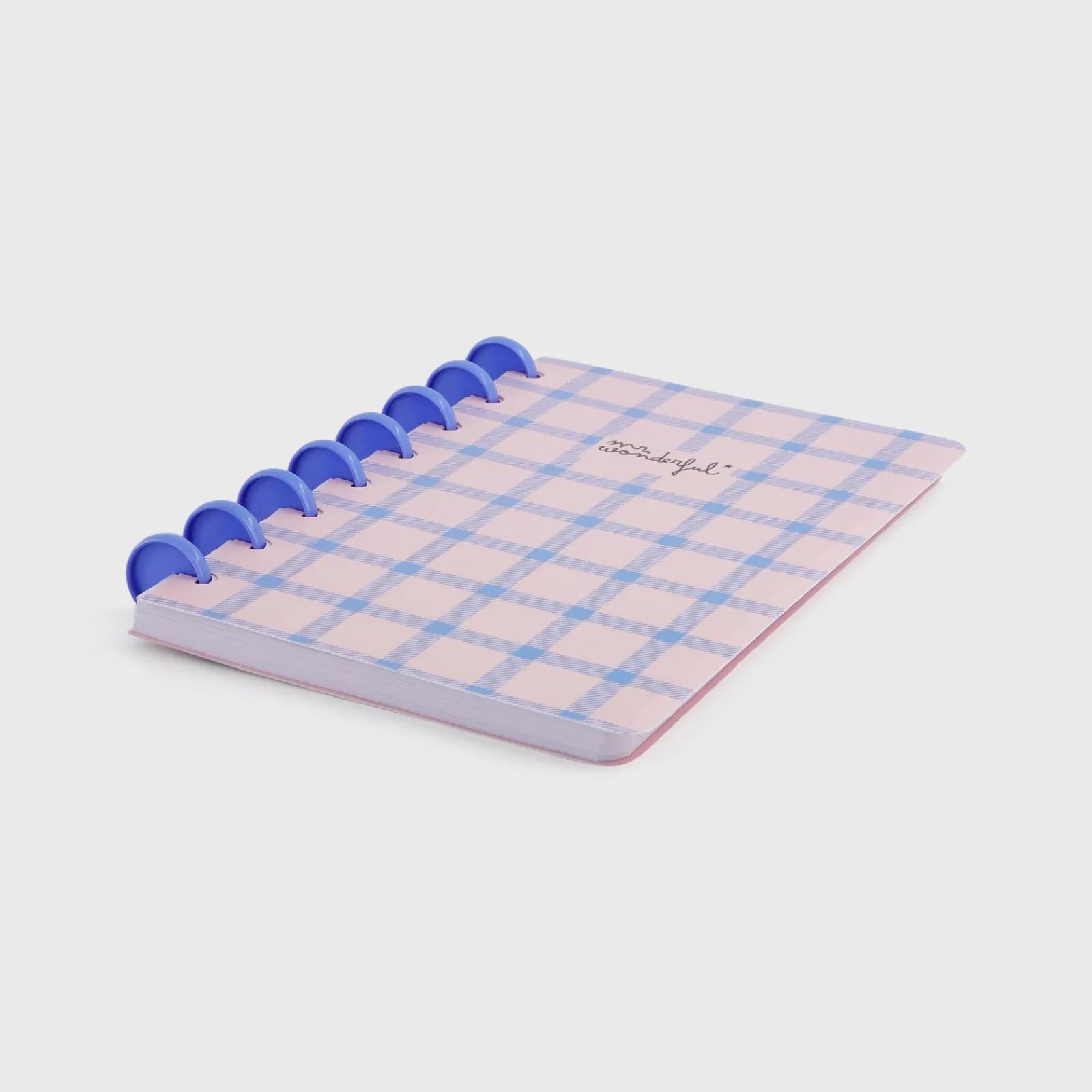 Clearance Mr. Wonderful Caderno A5 - Xadrez Azul e Rosa