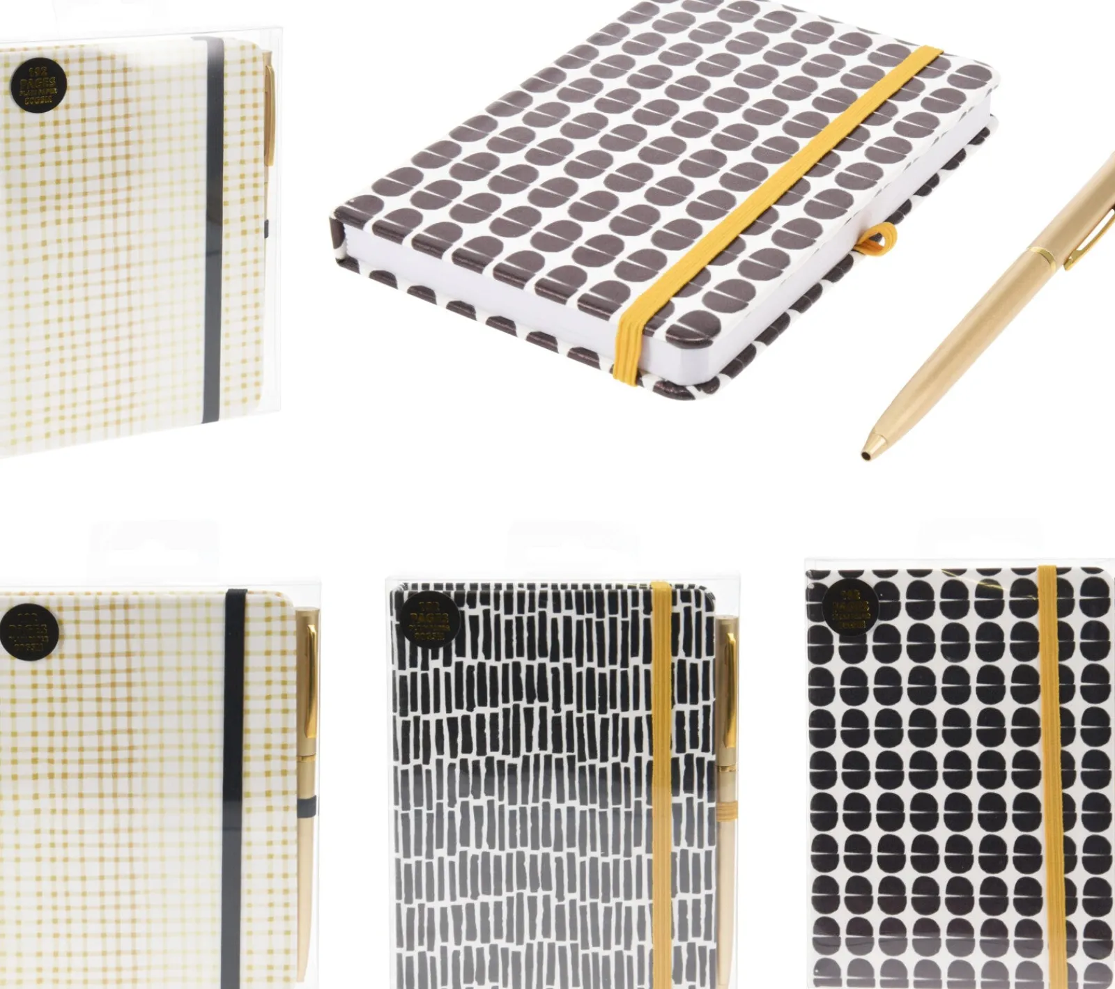 Heyou Caderno A5 com Caneta - B&W Sortido