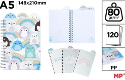 Mp Caderno A5 C/Separadores - Arco-Íris