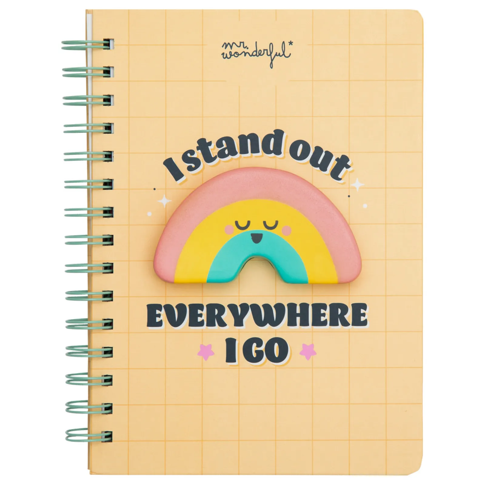 Hot Mr. Wonderful Caderno A5 3D - I Stand Out Everywhere