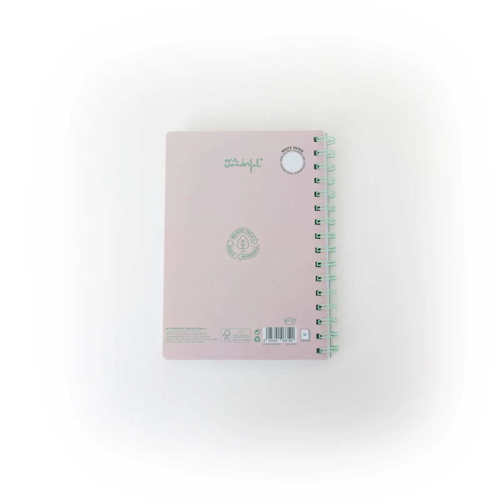 Mr Wonderfull Caderno A5 3D - Pêssego