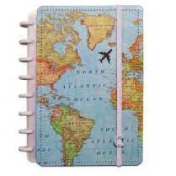 Caderno Inteligente Caderno A5 Mapa Mundi A5 Edição Especial Gocase