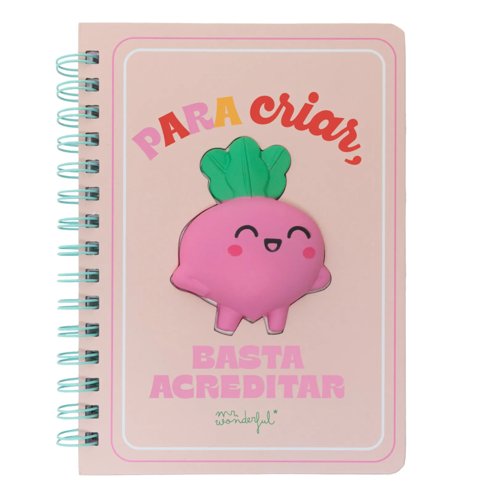 Outlet Mr. Wonderful Caderno A5 Squishy - Beterraba