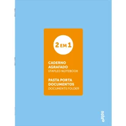 Note! Caderno Agrafado A4 48 Folhas Pautado 2Em1 Pastel