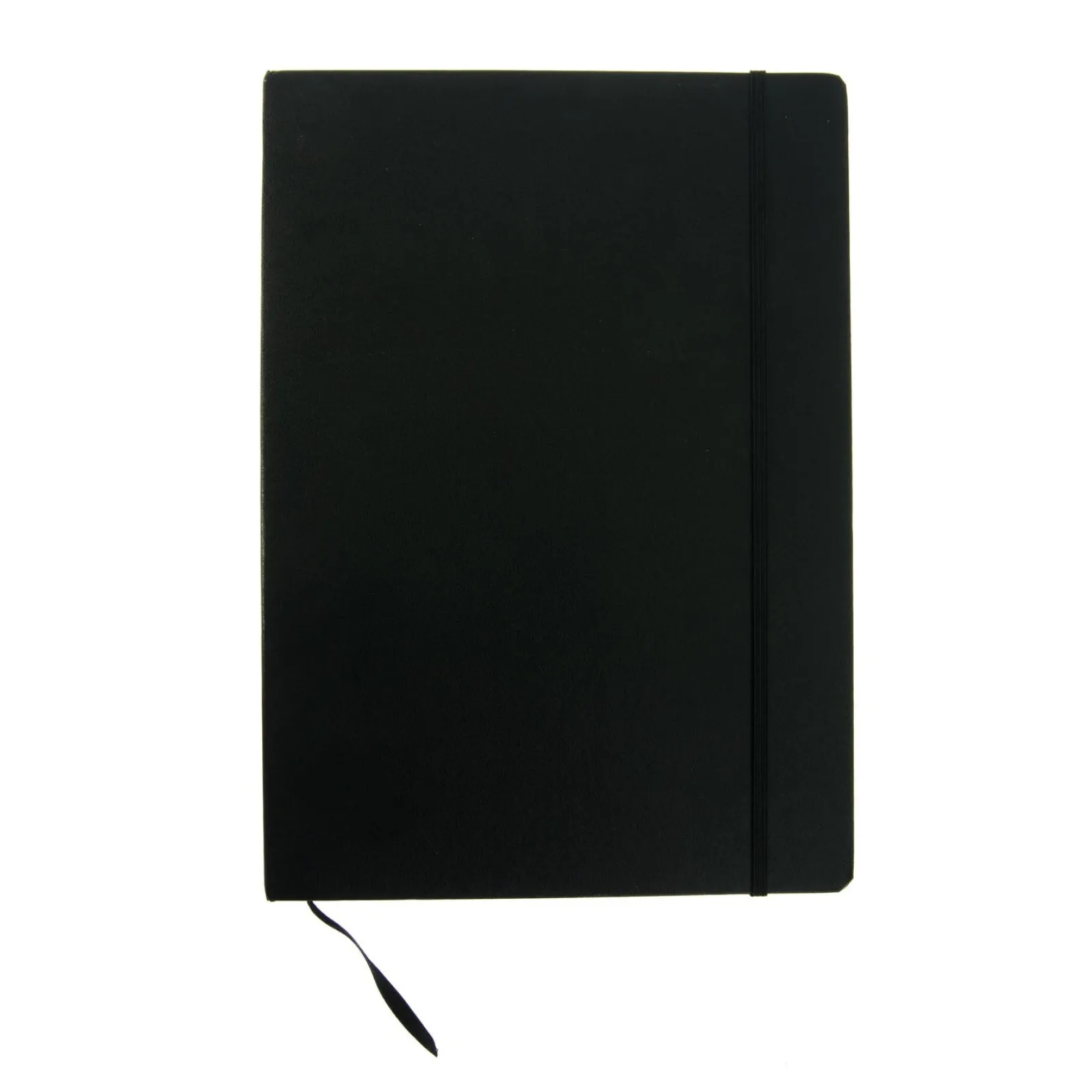 Note! Caderno Agrafado A5 Capa Dura com Elástico Liso Preto