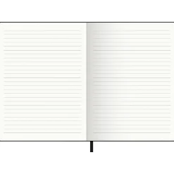 New Note! Caderno Agrafado A5 Capa Soft com Elástico Pautado Preto