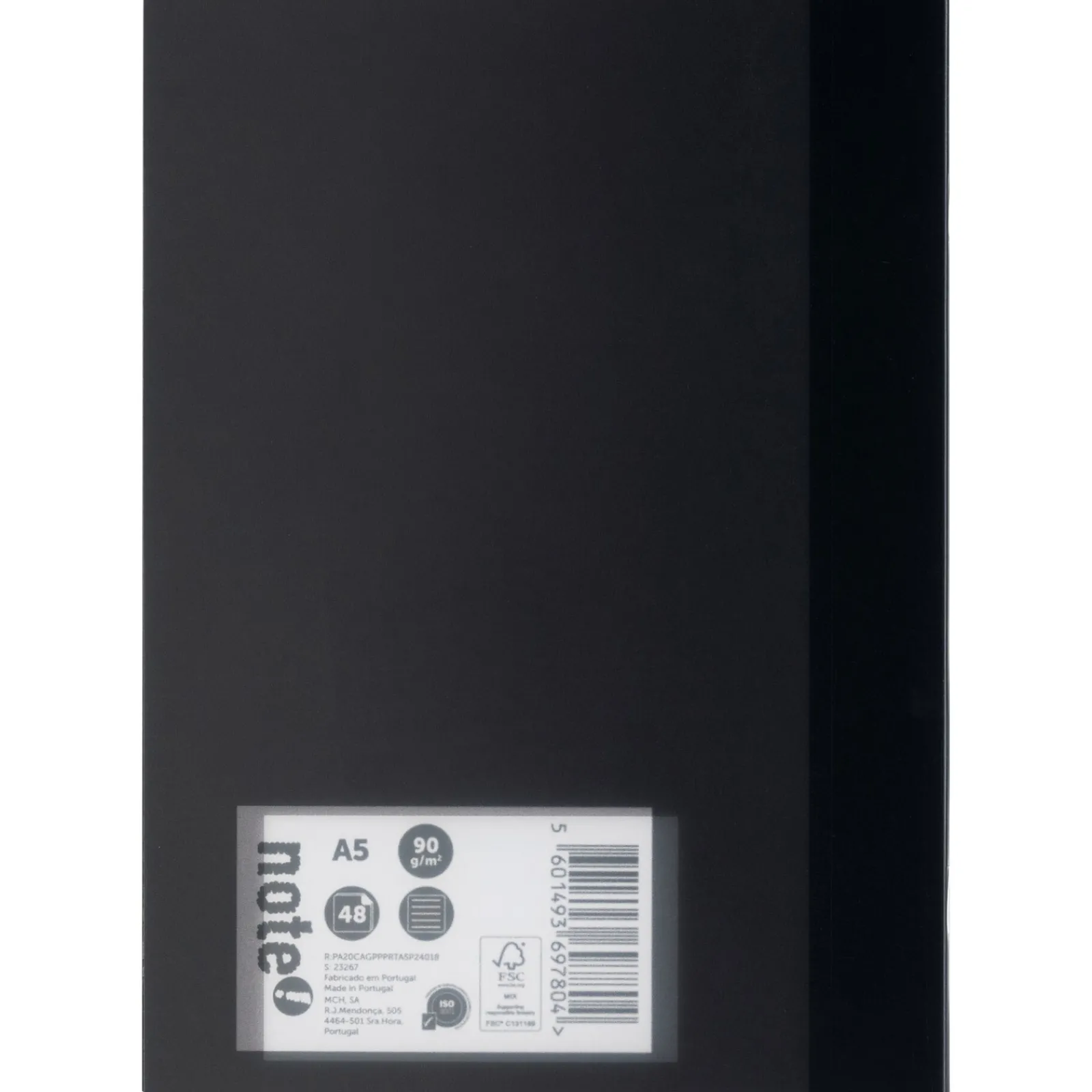 Note! Caderno Agrafado A5 Flex 48 Folhas 90g Pautado Preto