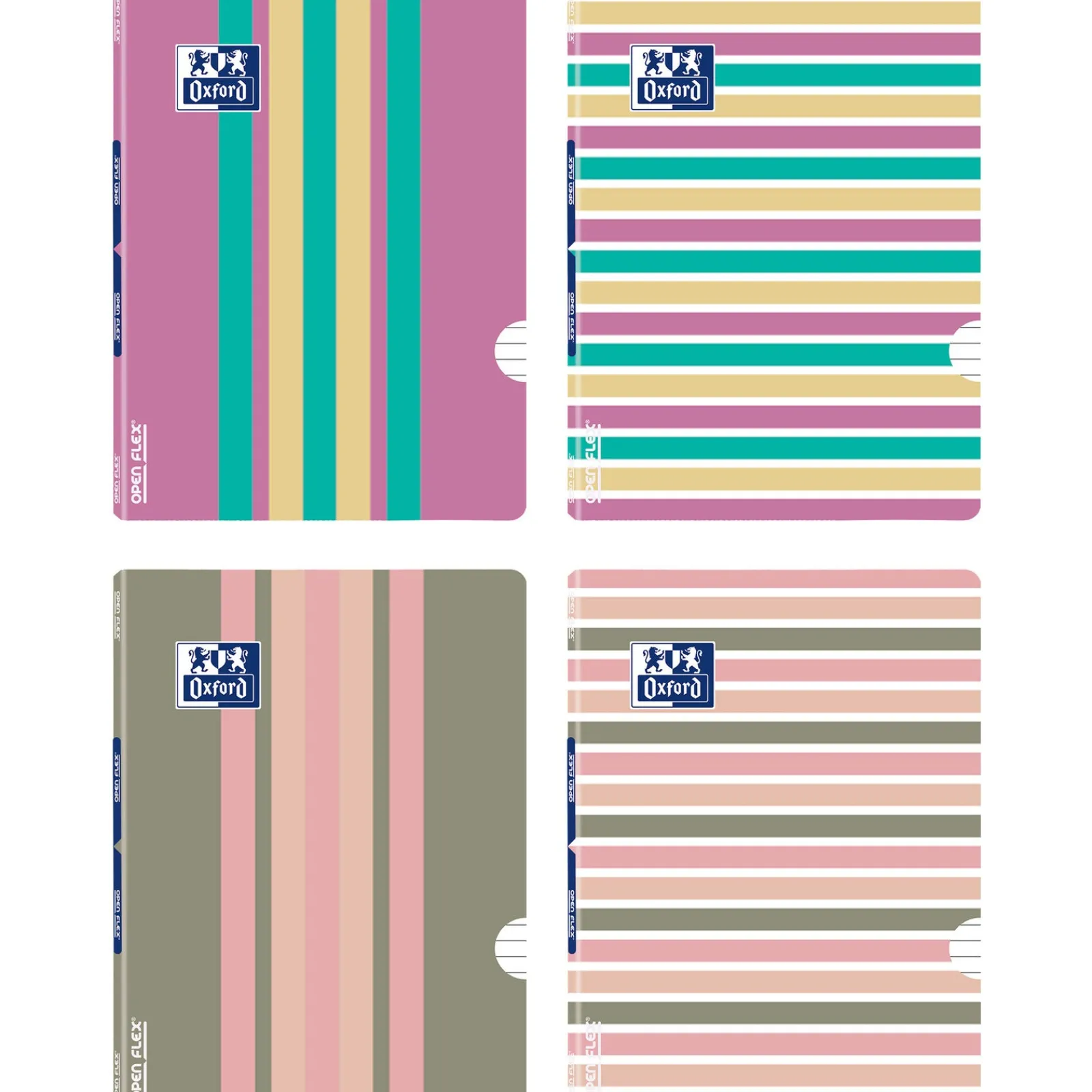 Oxford Caderno Agrafado A4 Openflex 48 Folhas 90G Preto Colour Block