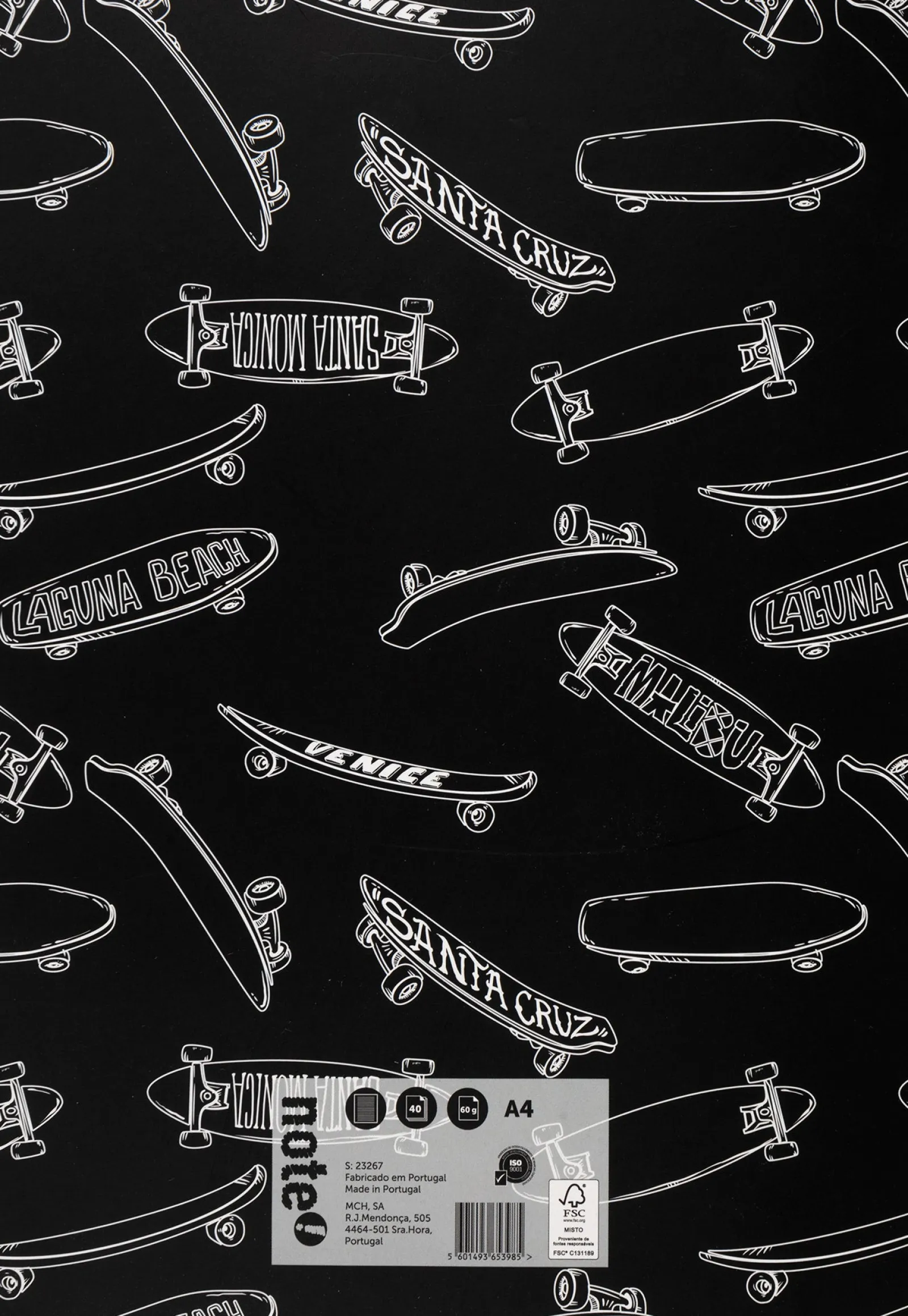 Note! Caderno Agrafado A4 Pautado 40 Folhas 60g Skate