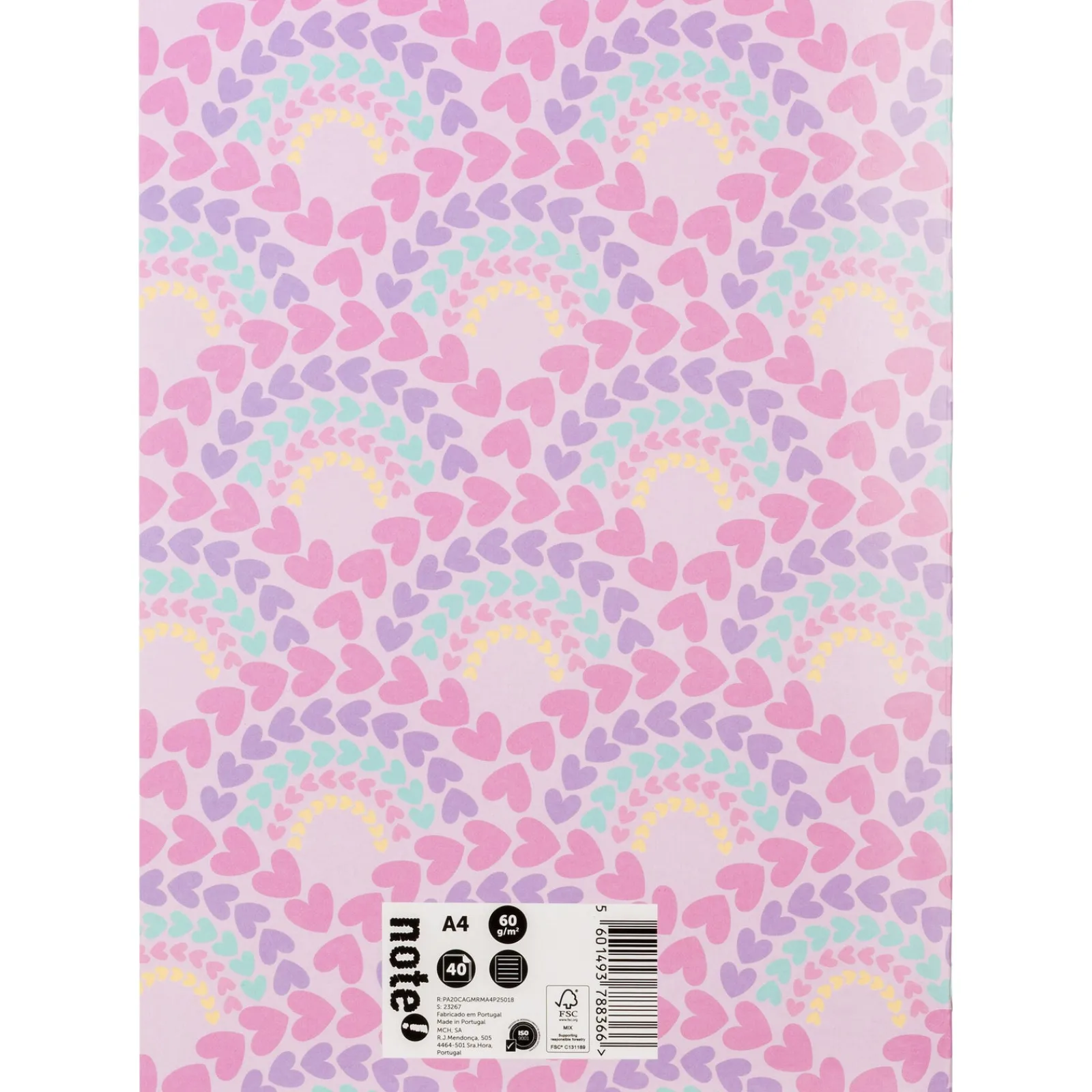 Note! Caderno Agrafado A4 Pautado 40 Folhas 60G Com cartaão Mermaid