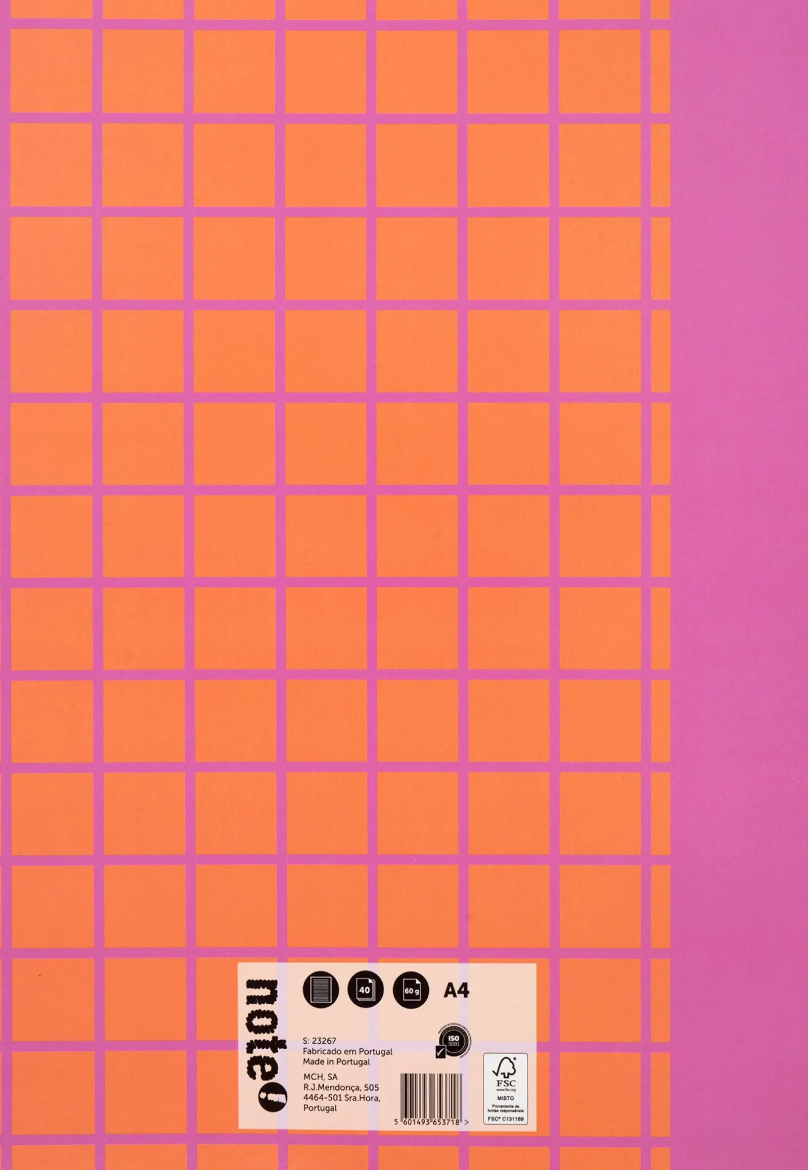 New Note! Caderno Agrafado A4 Pautado 40 Folhas 60g Grid