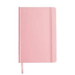 New Note! Caderno Agrafado A5 Capa Dura Com Elástico Pautado Pastel