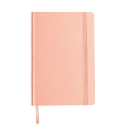 New Note! Caderno Agrafado A5 Capa Dura Com Elástico Pautado Pastel