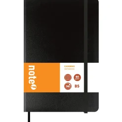 Clearance Note! Caderno Agrafado B5 Capa dura com Elástico Preto