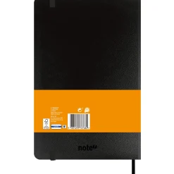 Discount Note! Caderno Agrafado B5 Capa dura com Elástico Liso Preto