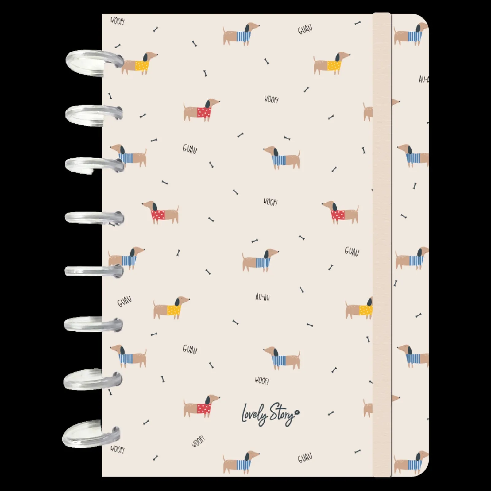 Aurea Caderno De Discos A5 Pautado - Sand Guau