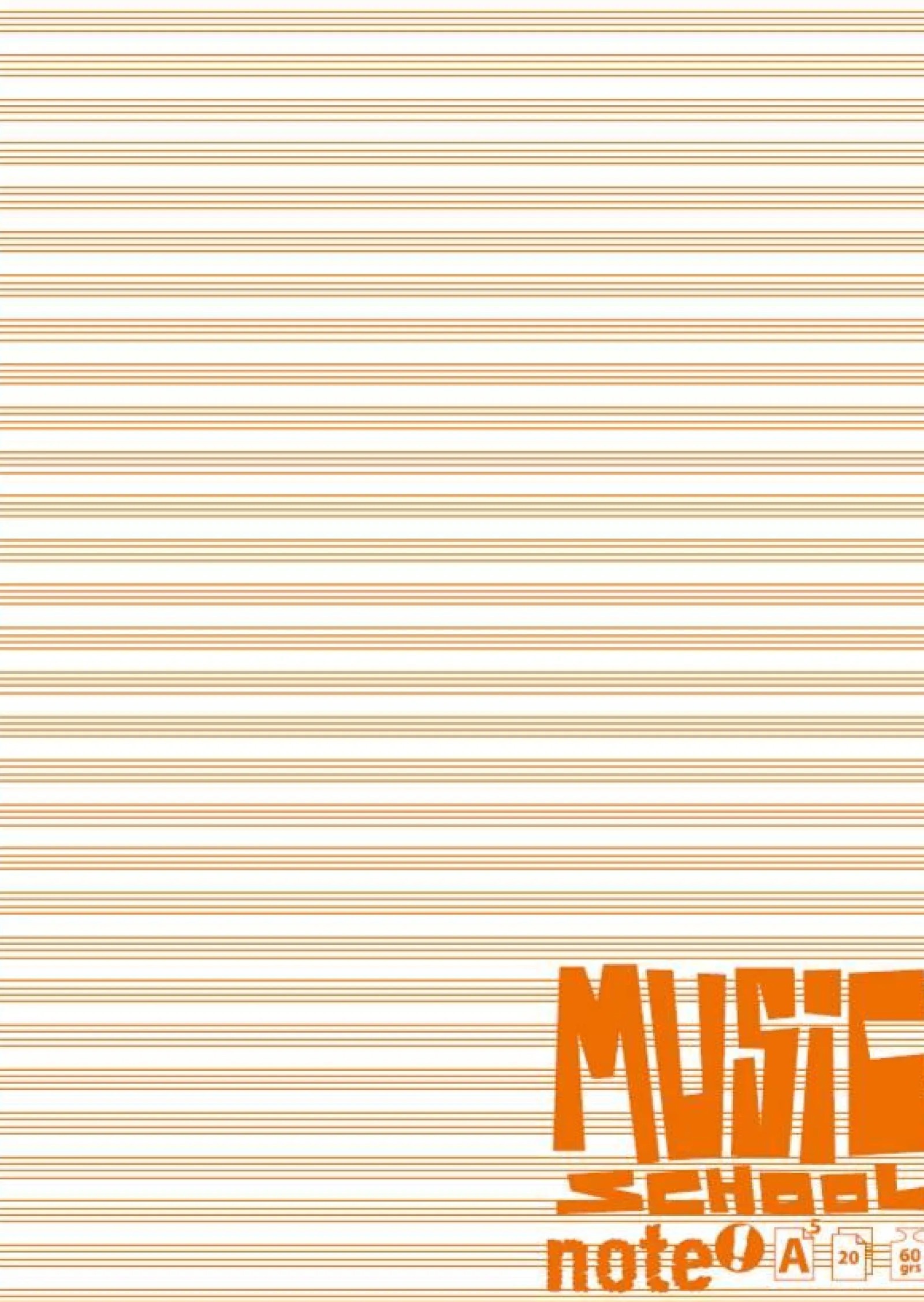 Note! Caderno de Música A5 20 Folhas