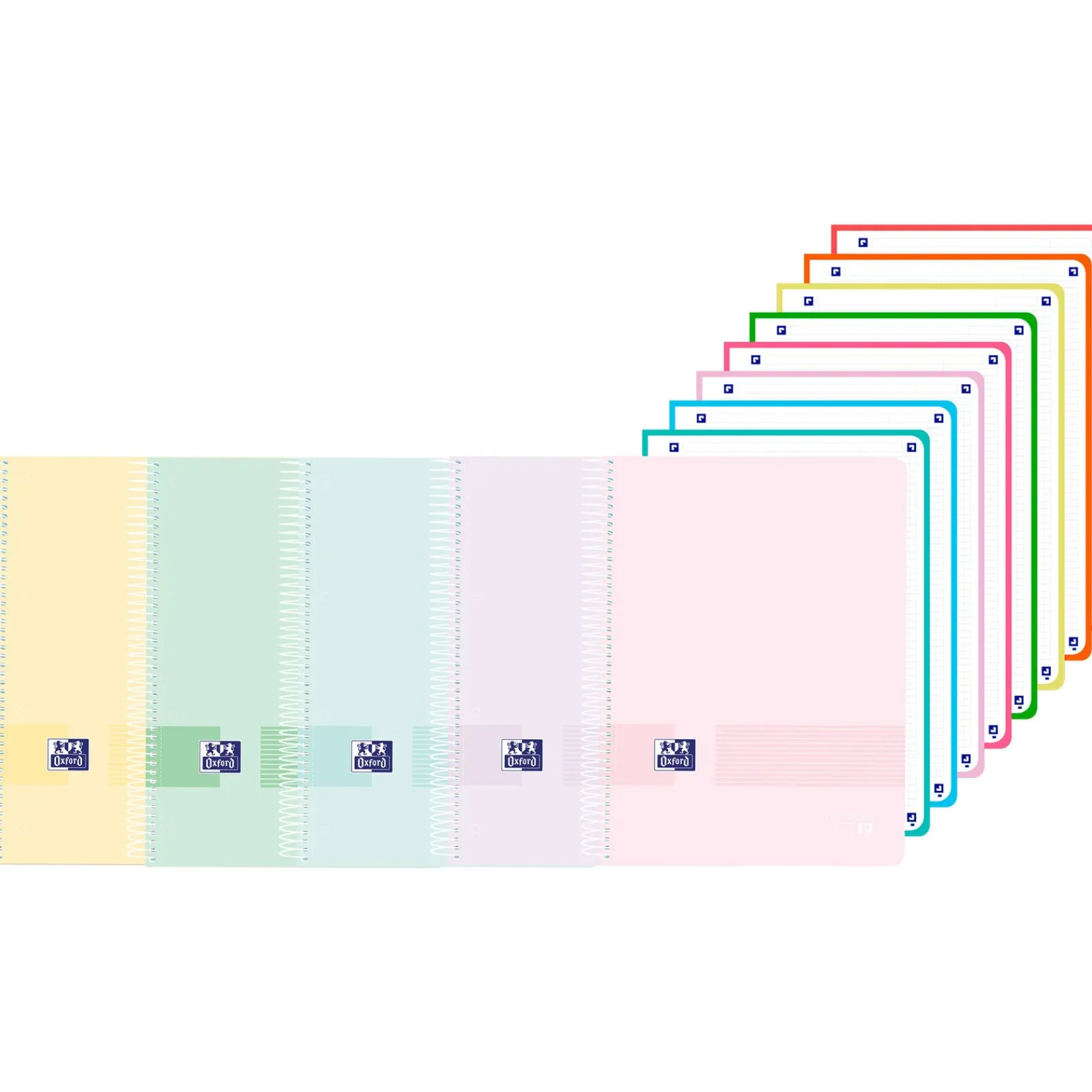 Hot Oxford Caderno Espiral A4 8 Disciplinas 160 Folhas Quadriculado Live&Go
