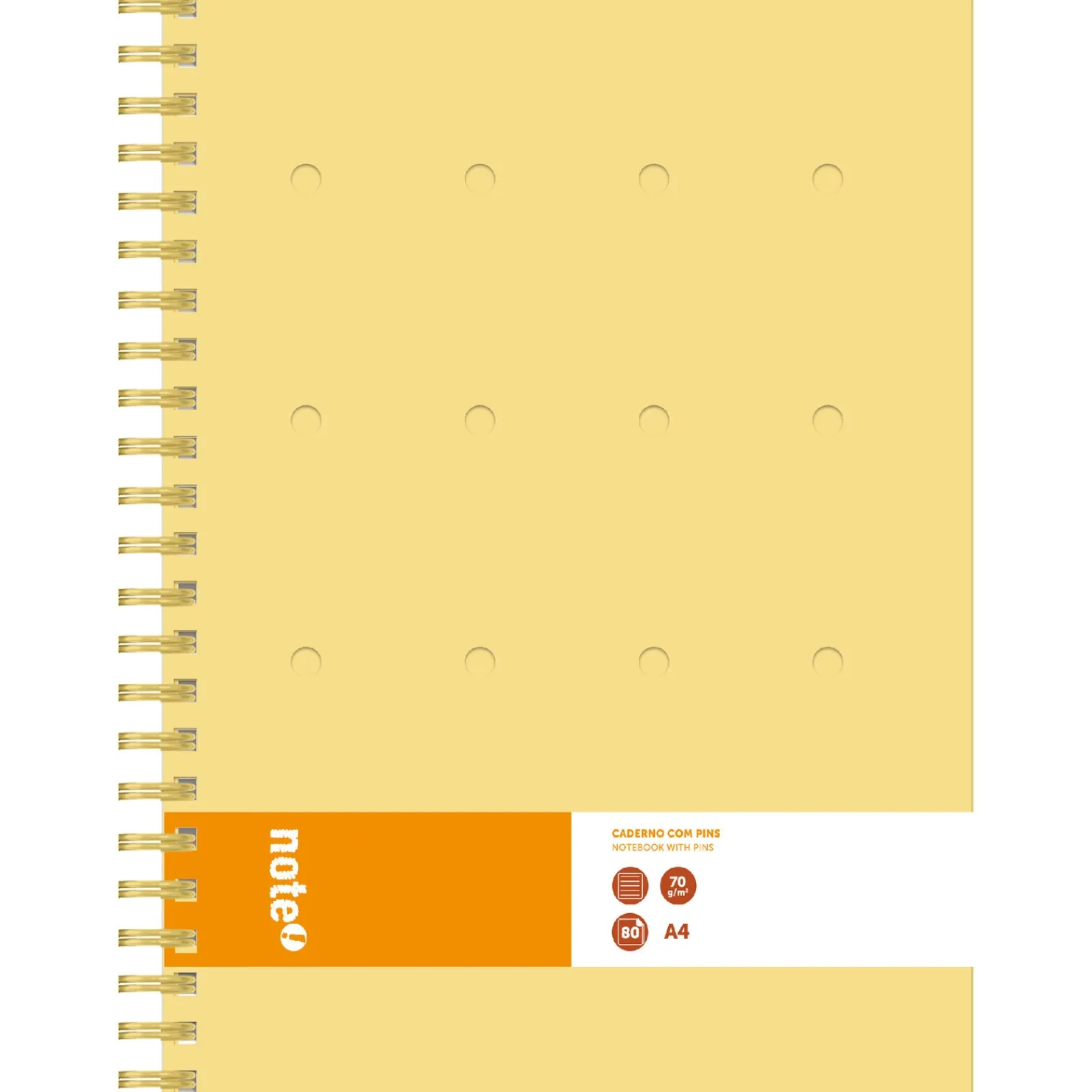 Outlet Note! Caderno Espiral A4 80 Folhas 70G Pautado Pins