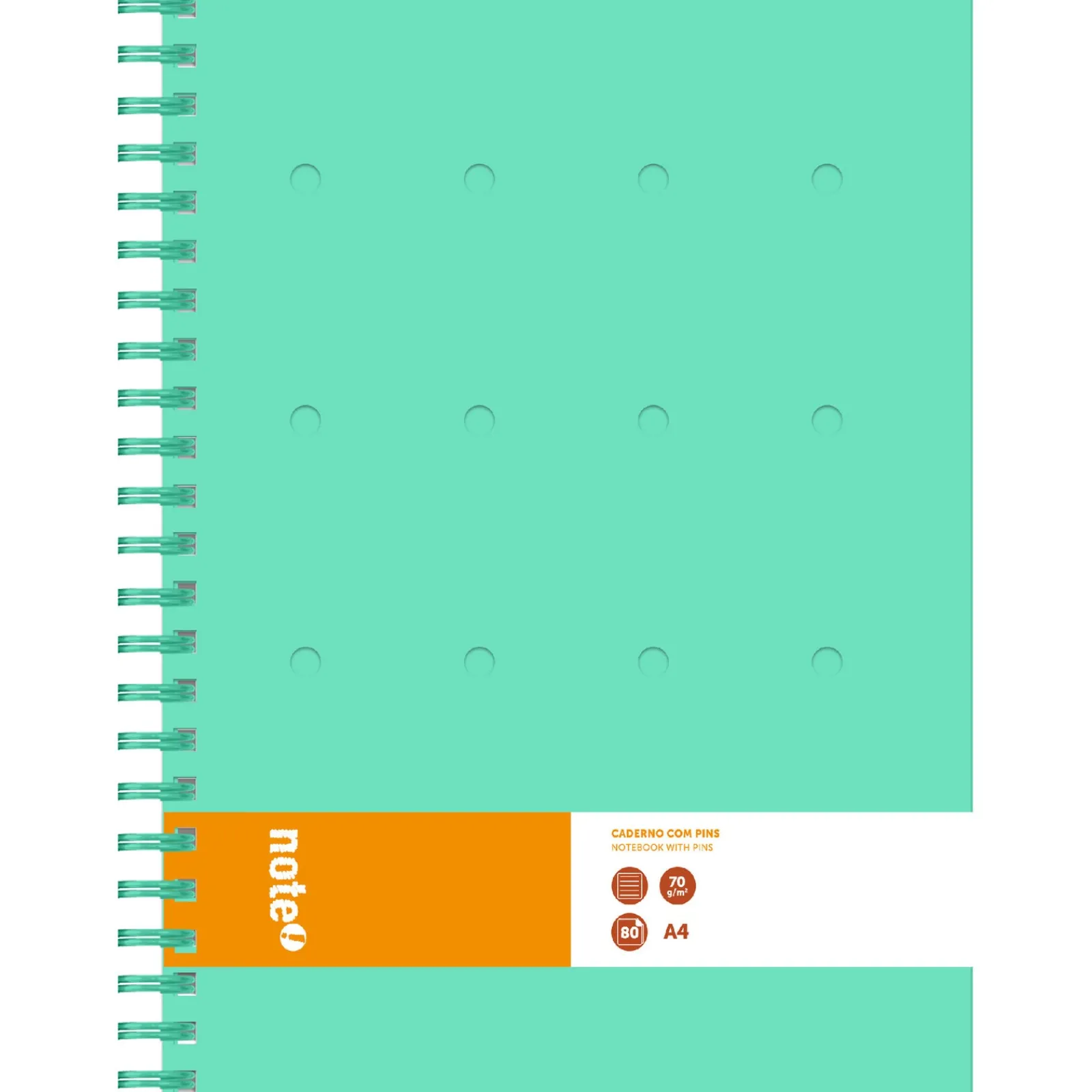 Outlet Note! Caderno Espiral A4 80 Folhas 70G Pautado Pins