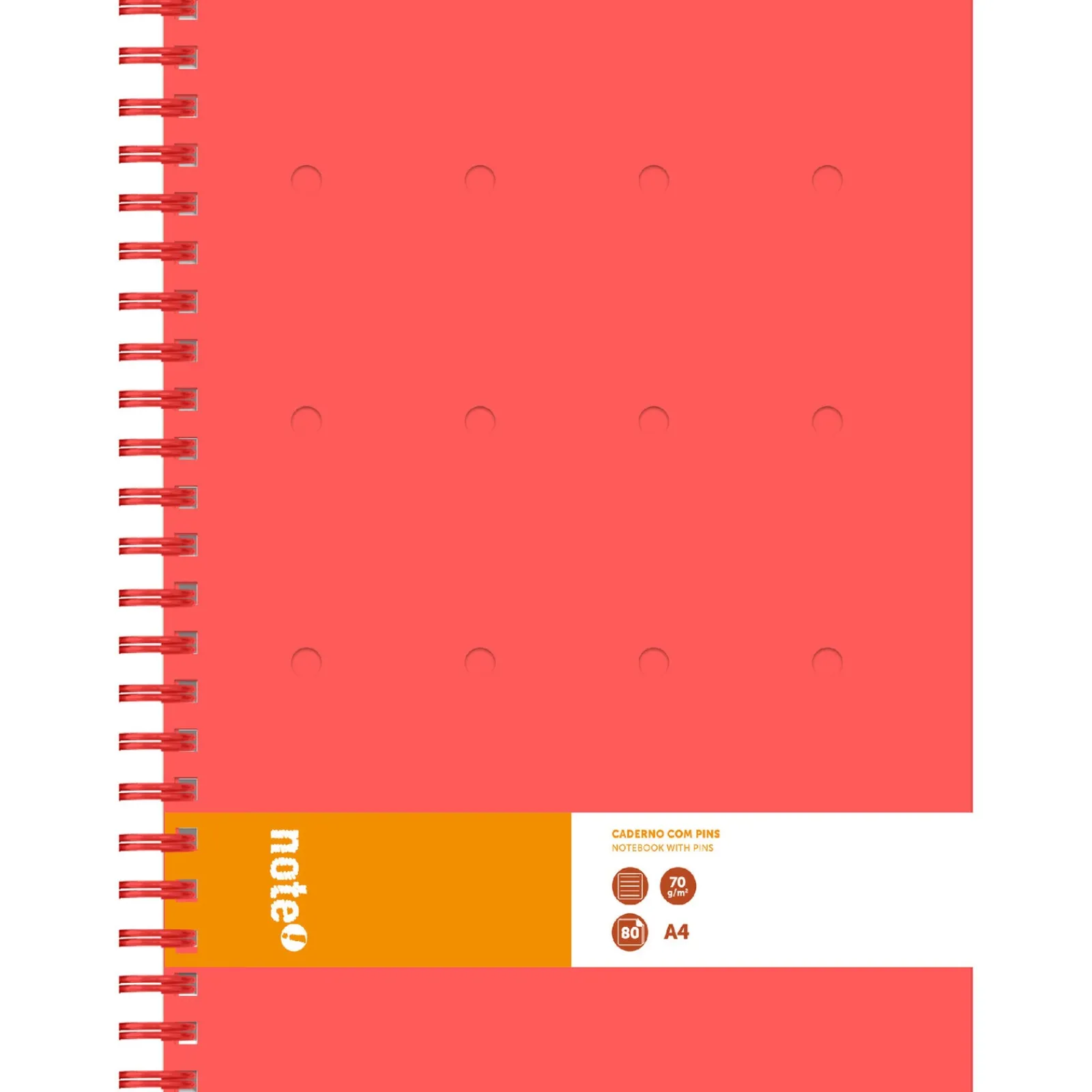 Outlet Note! Caderno Espiral A4 80 Folhas 70G Pautado Pins