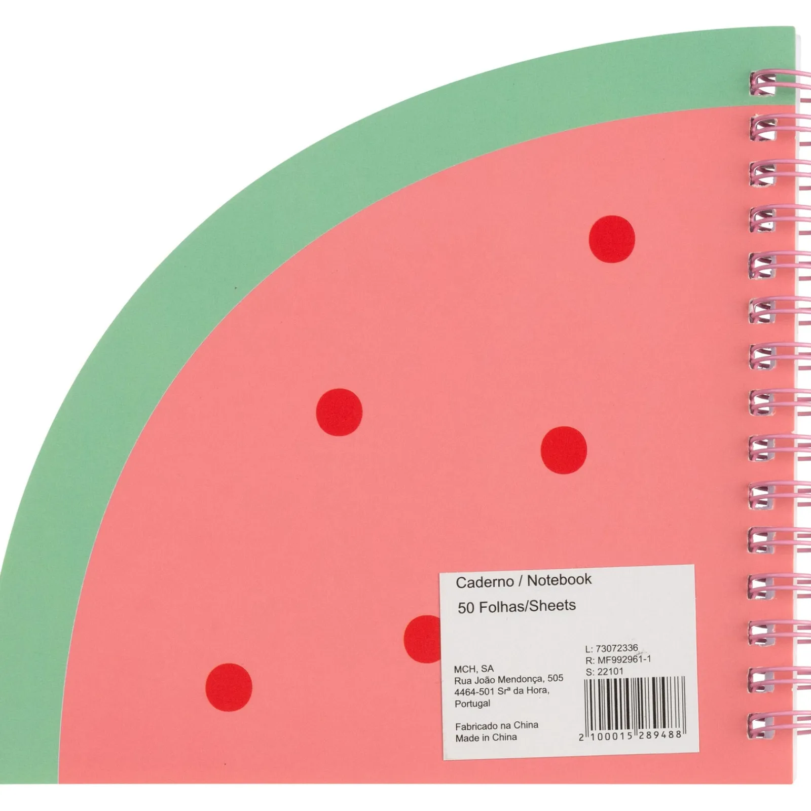 Outras Marcas Caderno Espiral A5 50 Folhas 80g Melancia Good Day