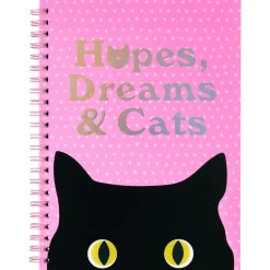 Online Outras Marcas Caderno Espiral A5 60 Folhas Cats Pink Magic