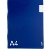 Note! Caderno Espiral A4 Azul 80 Folhas Quadriculado