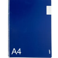 Note! Caderno Espiral A4 Azul 80 Folhas Quadriculado