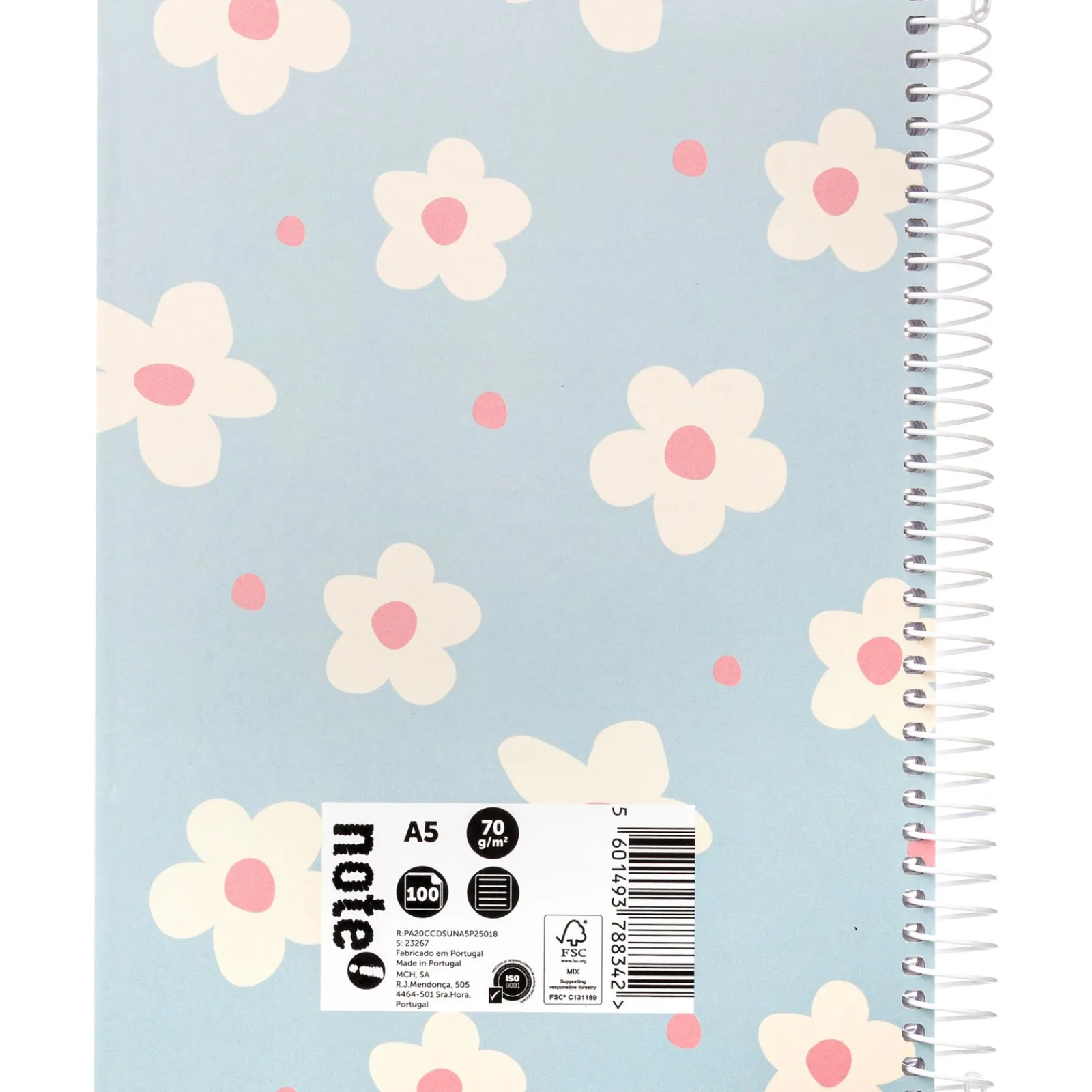 Note! Caderno Espiral A5 Capa Dura Pautado 100 Folhas Sunshine