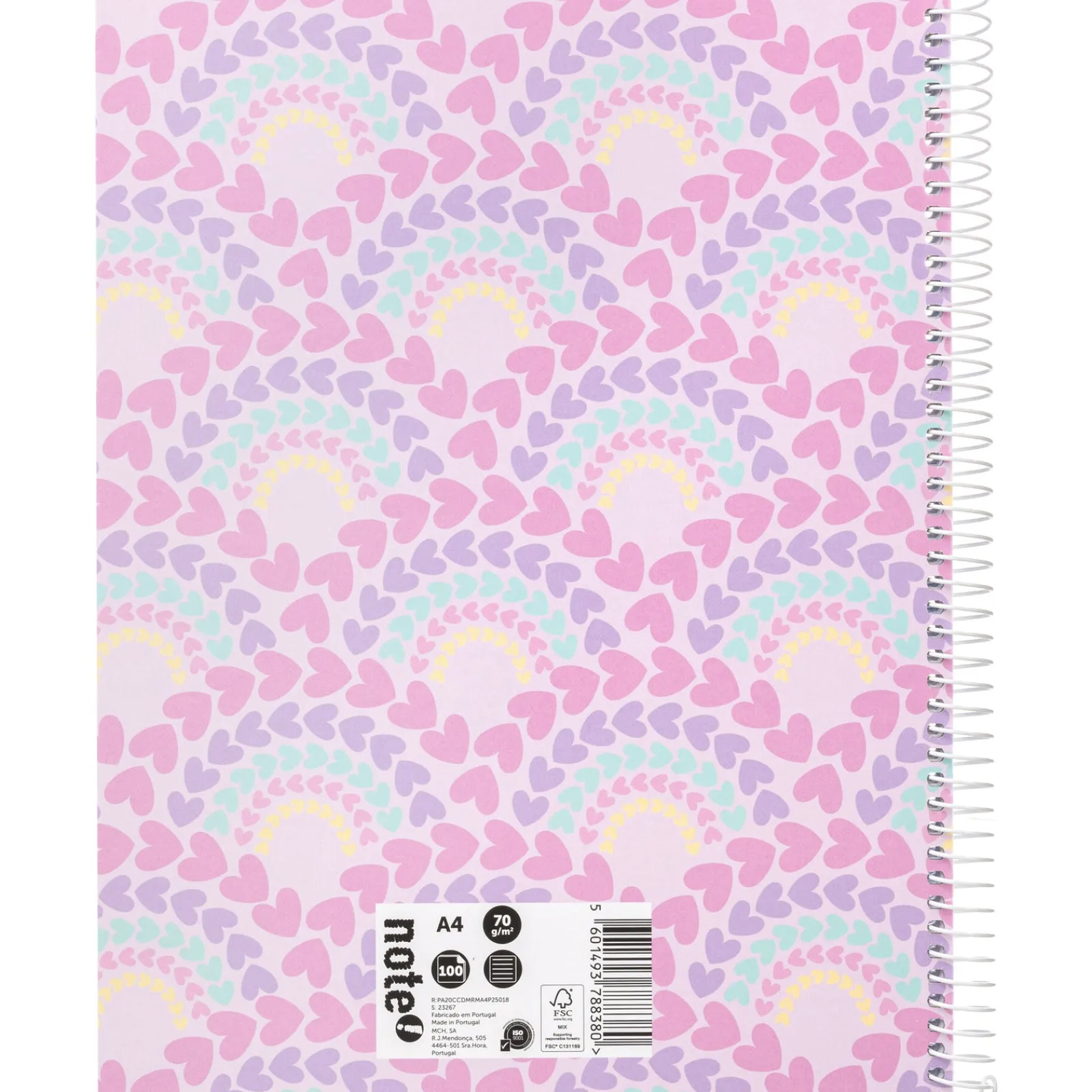 Note! Caderno Espiral A4 Capa Dura Pautado 100 Folhas Mermaid