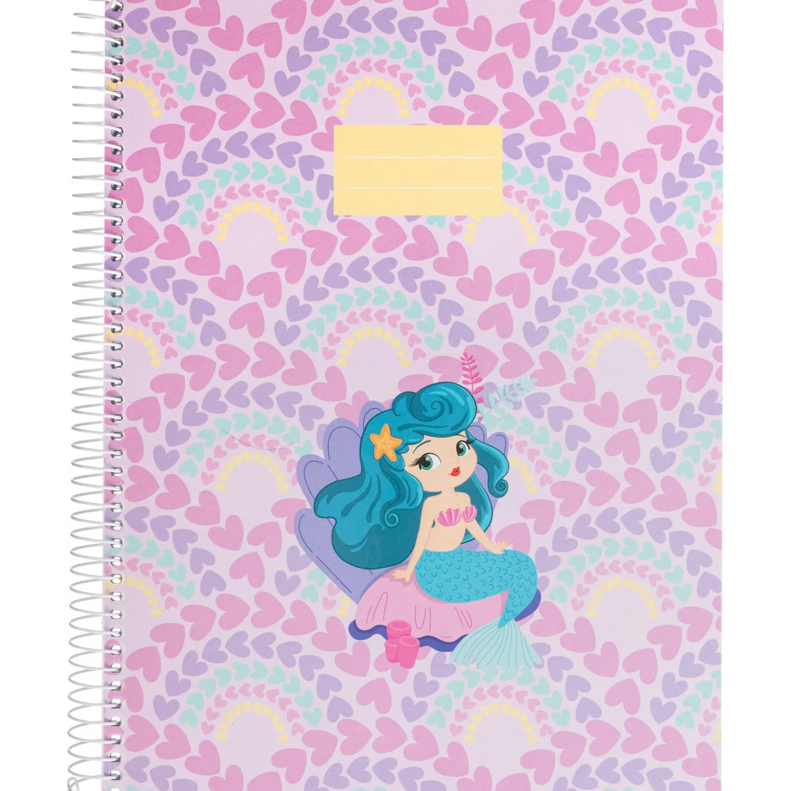 Note! Caderno Espiral A4 Capa Dura Pautado 100 Folhas Mermaid
