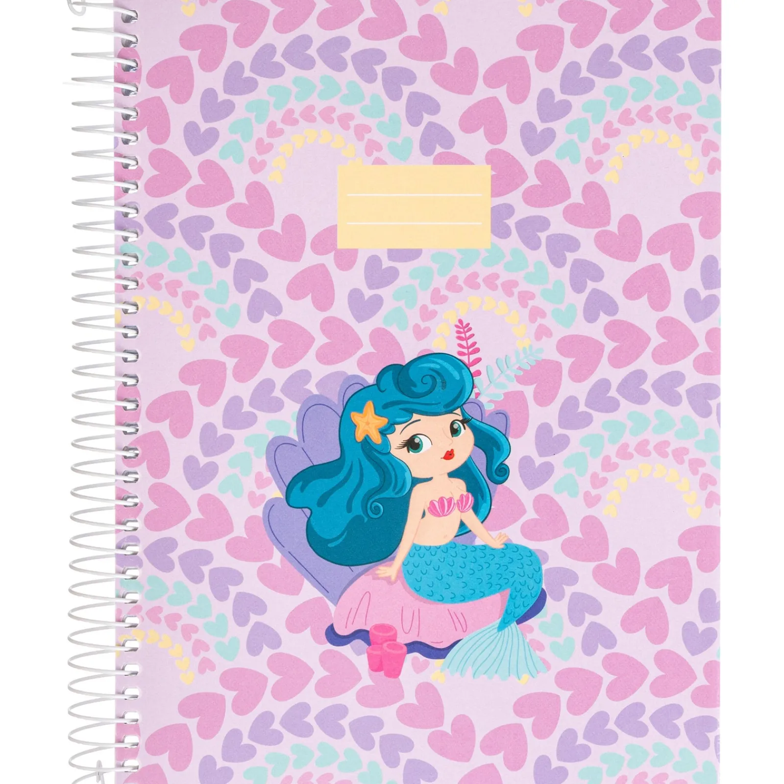 Note! Caderno Espiral A5 Capa Dura Pautado 100 Folhas Mermaid