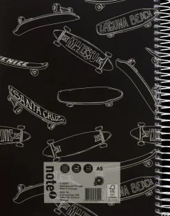 Note! Caderno Espiral A5 Capa Dura 100 Folhas Skate