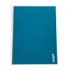 Note! Caderno Espiral A5 Capa Dura Quadriculado 100Folhas Azul TecnoColor