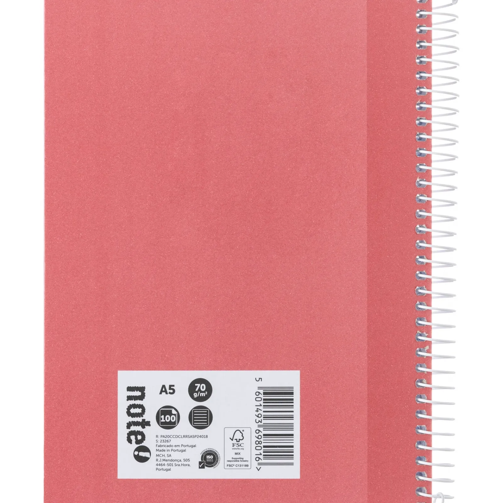 Hot Note! Caderno Espiral A5 Capa Dura Pautado 100 Folhas Rosa Colours