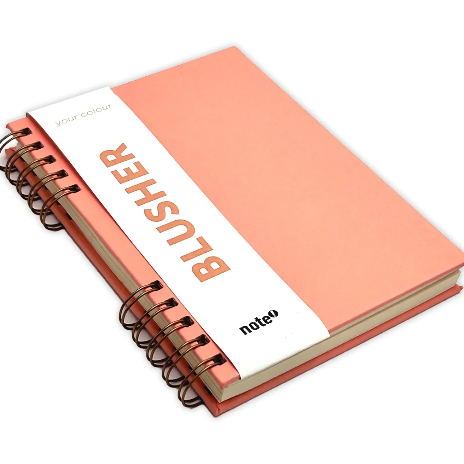 Note! Caderno Espiral A5 Capa Dura Pautado Your Colour Peach