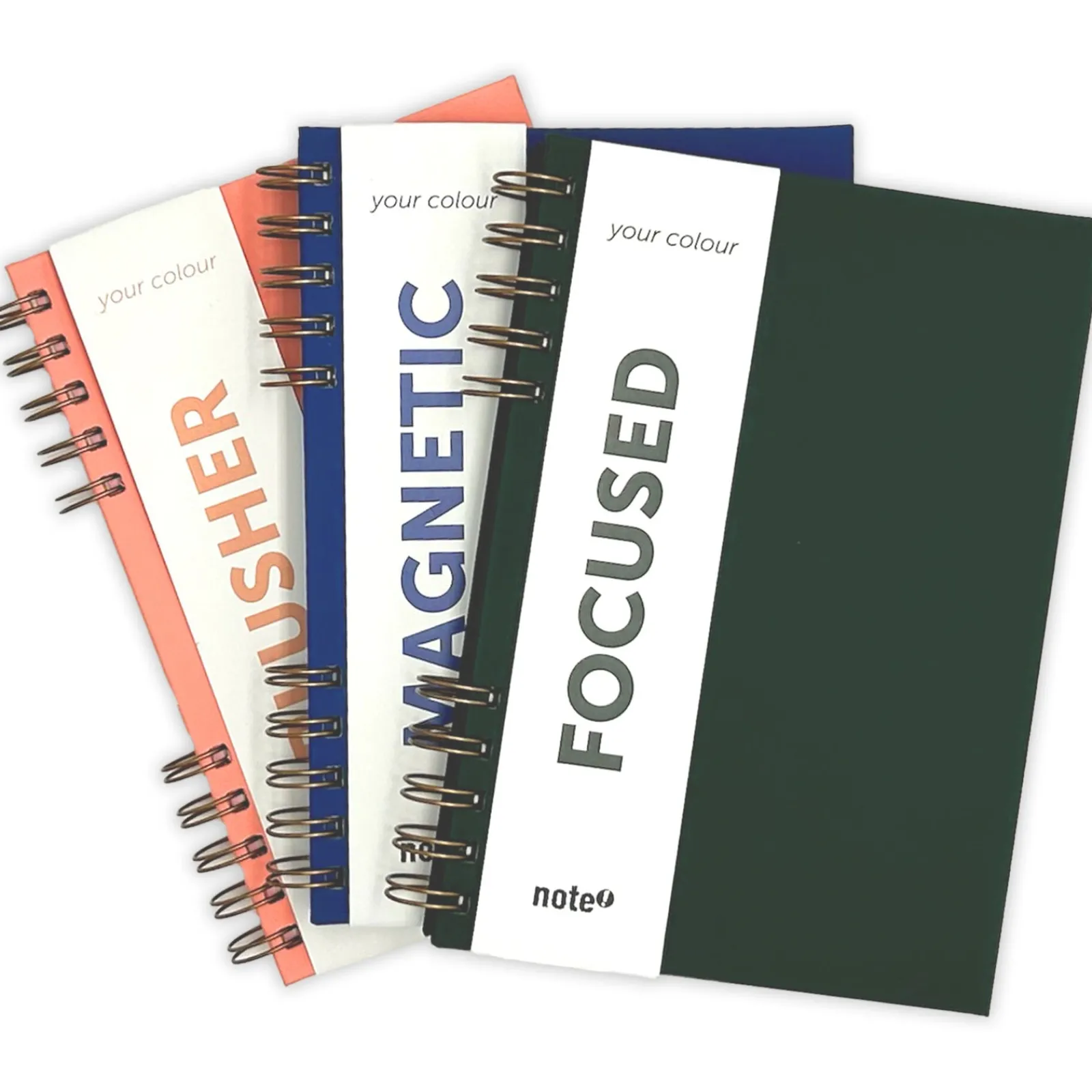 Note! Caderno Espiral A5 Capa Dura Pautado Your Colour Peach