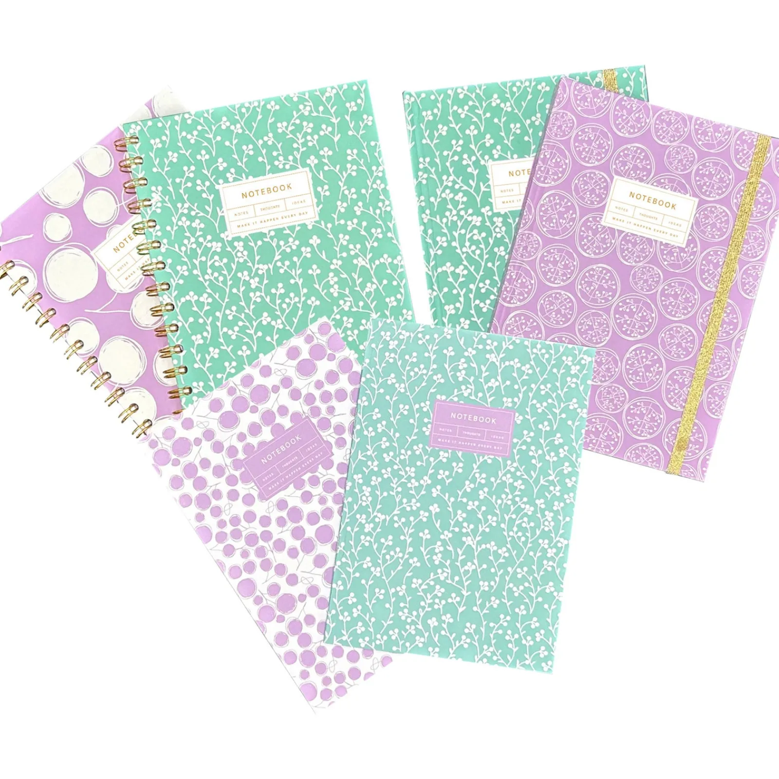 Note! Caderno Espiral A5 Capa Dura Liso 96F Bloom