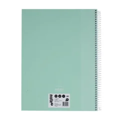 Note! Caderno Espiral A4 Capa Dura Pautado 100 folhas Pastel