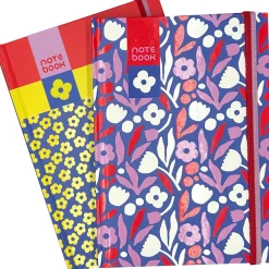 Note! Caderno Espiral A5 Capa Dura Liso 96F com Elast Flower