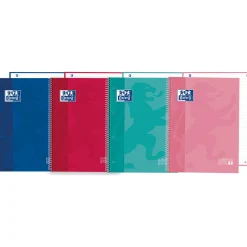 New Oxford Caderno Espiral A5 Cartão 80 Folhas 90G Cor Vivas