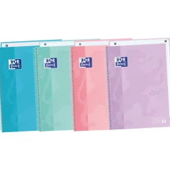 Oxford Caderno Espiral A4 Euro Cartão 80 Folhas 90Gr Pastel