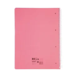 Note! Caderno Espiral A4 120Folhas 70G Pautado Rosa