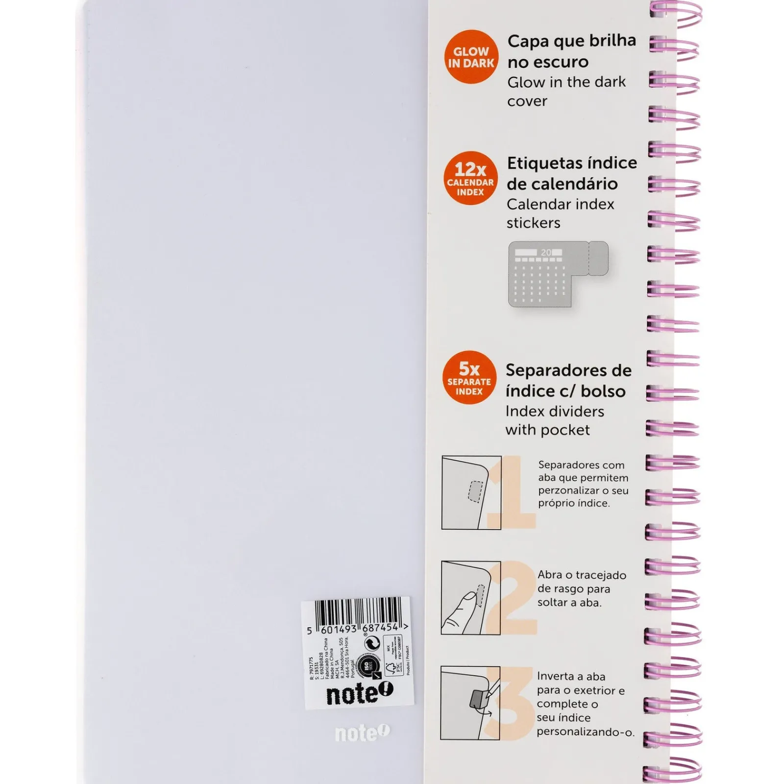 Outlet Note! Caderno Espiral A4 Multidisciplinar Com Elástico 120 Folhas