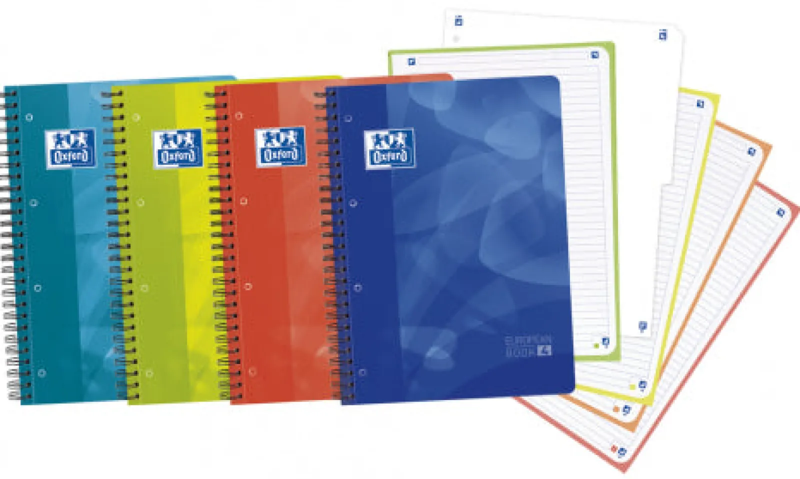 Oxford Caderno Espiral A4 Pautado com Separadores (várias cores)