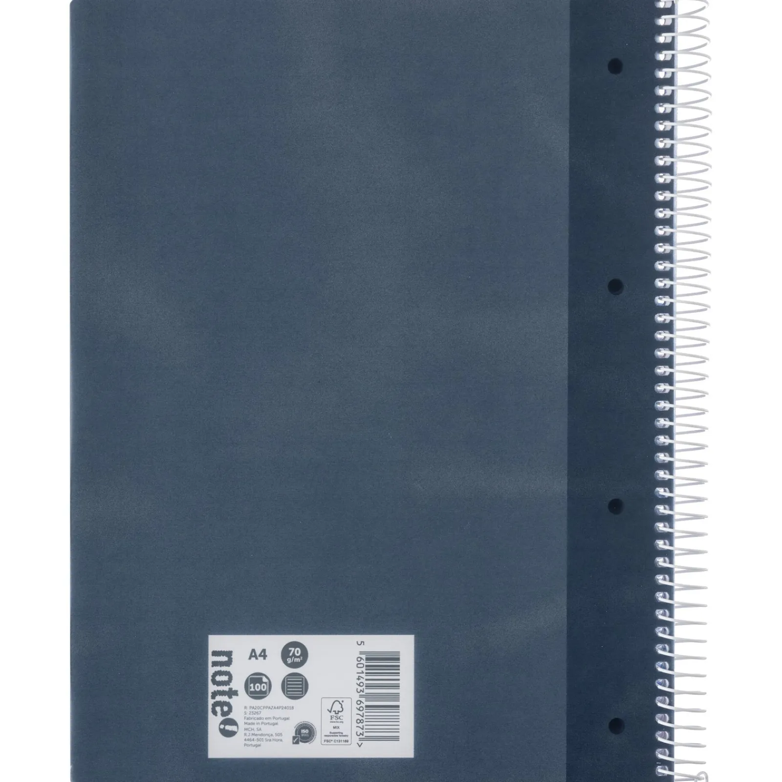 Note! Caderno Espiral A4 Pautado 100 Folhas 70g Azul Escuro