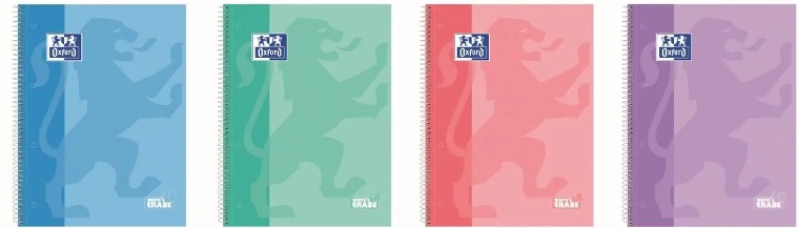 Oxford Caderno Espiral A4 Pautado 100 Folhas 90g Write&Erase Pastel