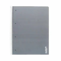 Note! Caderno Espiral A4 Pautado 100 folhas 70g Cinza